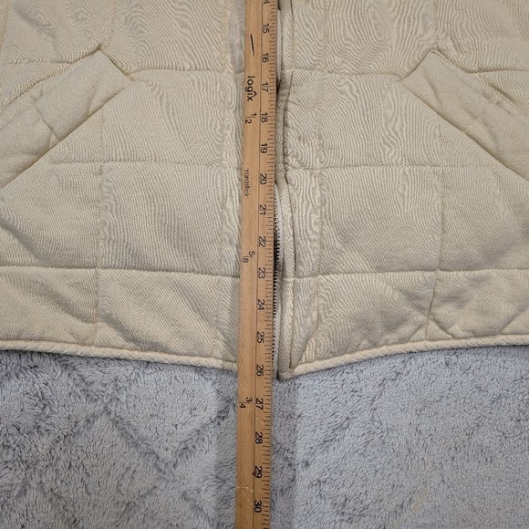 Free People Jacket Womens S Beige Vanilla Creme Dolman Quilted Knit Oversized - Picture 6 of 11